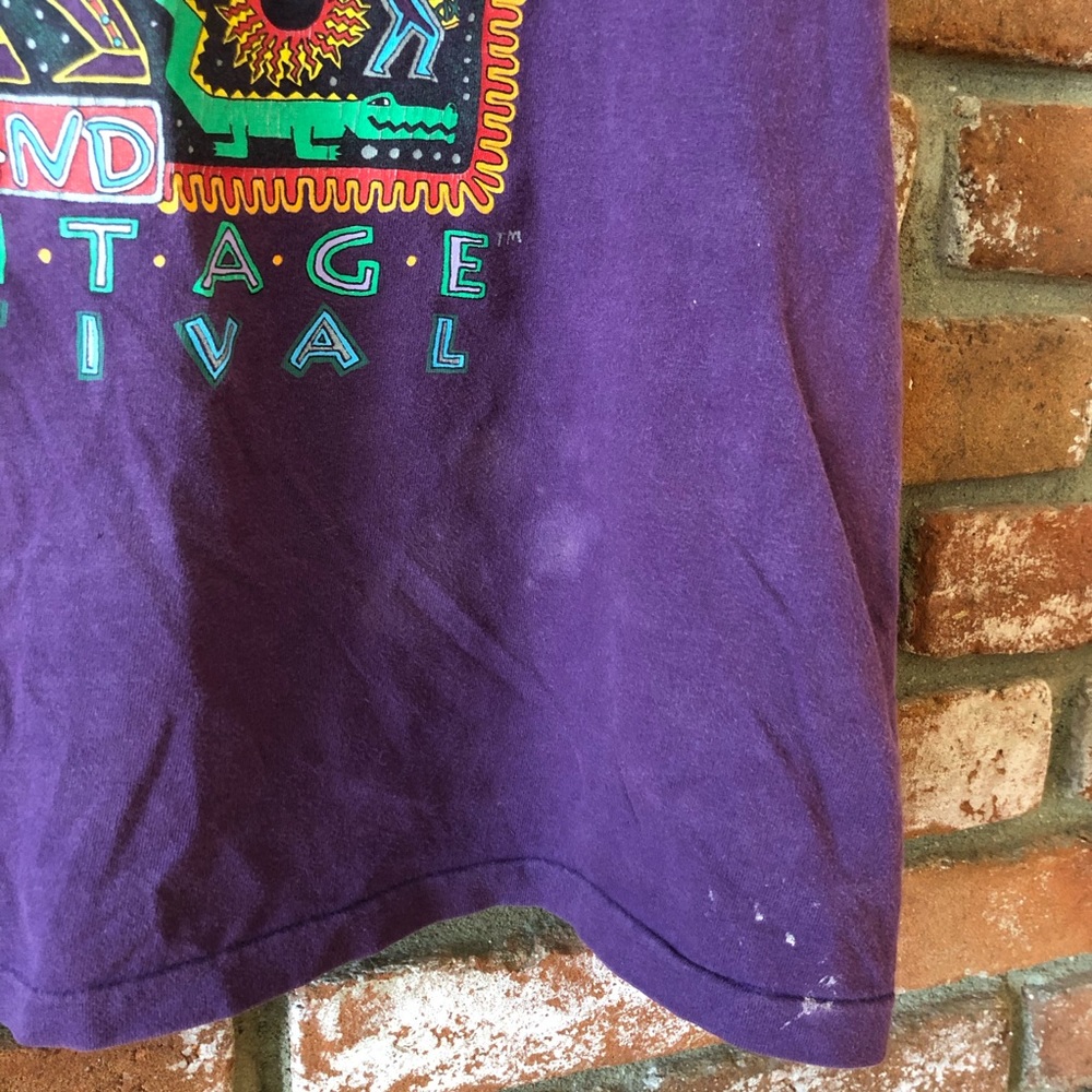 Vintage 1993 New Orleans Jazz & Heritage Festival T-Shirt - Picture 6 of 7